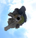 FZ025723-83 Fisheye Carreg Cennen Castle courtyard.jpg